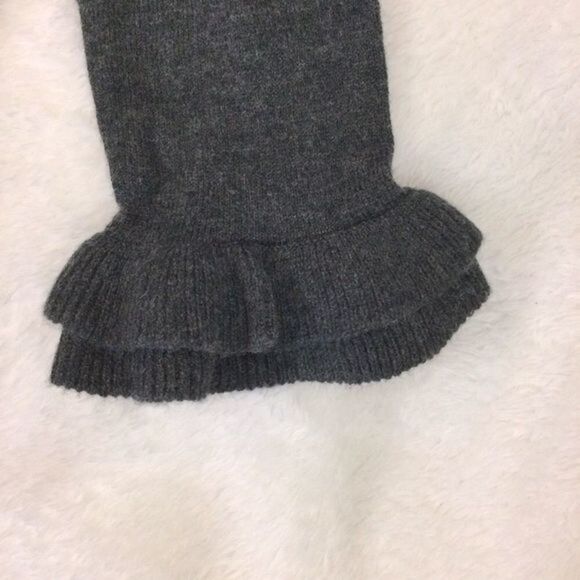 RACHEL Zoe Charcoal Gray Wool Blend‎ Sweater Dress Ruffled Cuffs NWT Size S - Picture 6 of 9